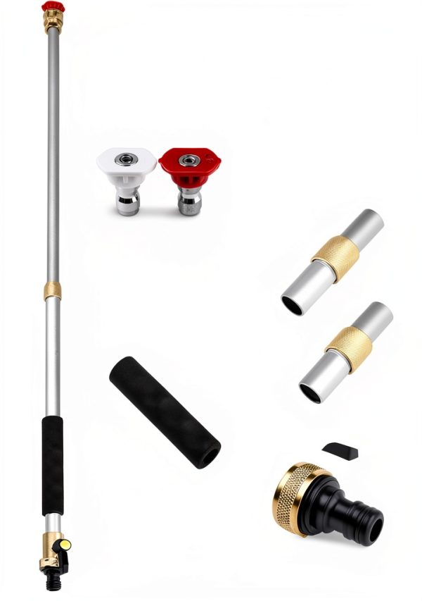 Extendable Jet Nozzle Power Washer CONGDAREN 2-in-1 18‑32″ Hose Black-1