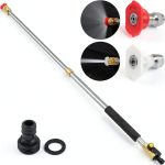 Extendable Jet Nozzle Power Washer CONGDAREN 2-in-1 18‑32″ Hose Black-0