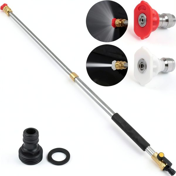 Extendable Jet Nozzle Power Washer CONGDAREN 2-in-1 18‑32″ Hose Black-0