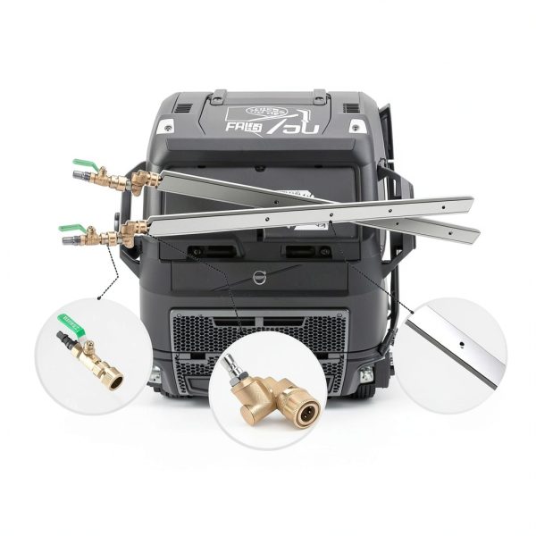 Radiator Cleaning Wand with 1/4''Quick Coupler,Dual Purpose RadiatorFlush Kit for Pressure Air Pump & Pressure Washer, Portable RadiatorCleaner for Car Trucks-2