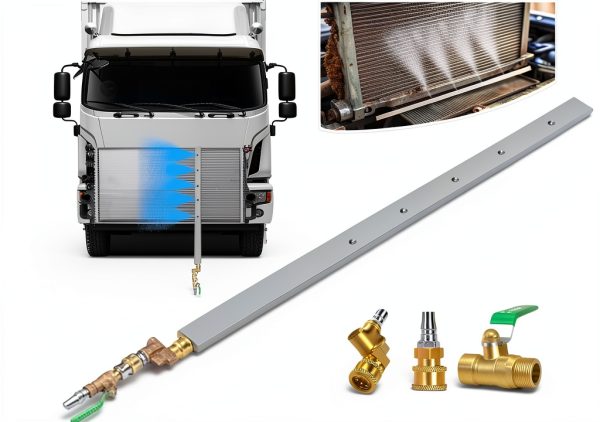 Radiator Cleaning Wand with 1/4''Quick Coupler,Dual Purpose RadiatorFlush Kit for Pressure Air Pump & Pressure Washer, Portable RadiatorCleaner for Car Trucks-0