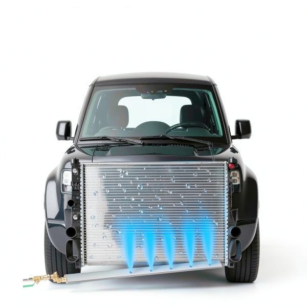 Radiator Cleaning Wand with 1/4''Quick Coupler,Dual Purpose RadiatorFlush Kit for Pressure Air Pump & Pressure Washer, Portable RadiatorCleaner for Car Trucks-1