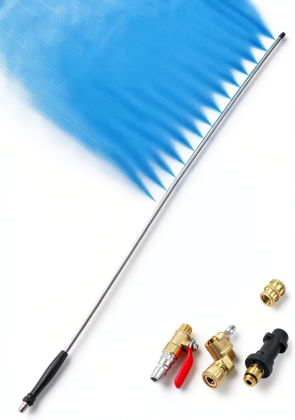 Radiator Cleaning Wand WMEEII 40in Pressure Washer Tool Bright Silver-0