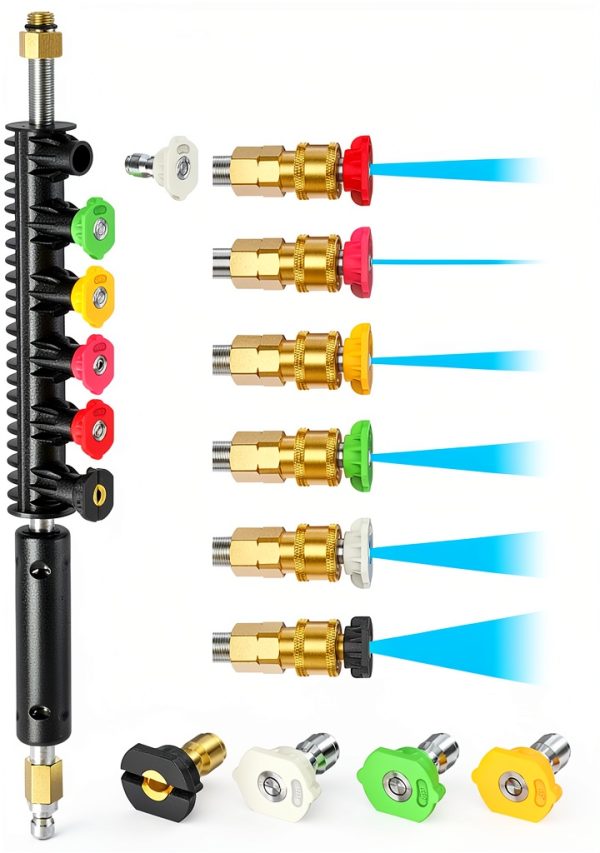 Sealegend Pressure Washer Extension Wand with 6 Nozzle Tips, 9FT-2