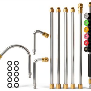 Sealegend Pressure Washer Extension Wand with 6 Nozzle Tips, 9FT-0