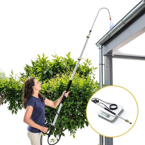 Pressure Washer Telescoping Wand EVEAGE 10FT Silver Aluminum Extension-2