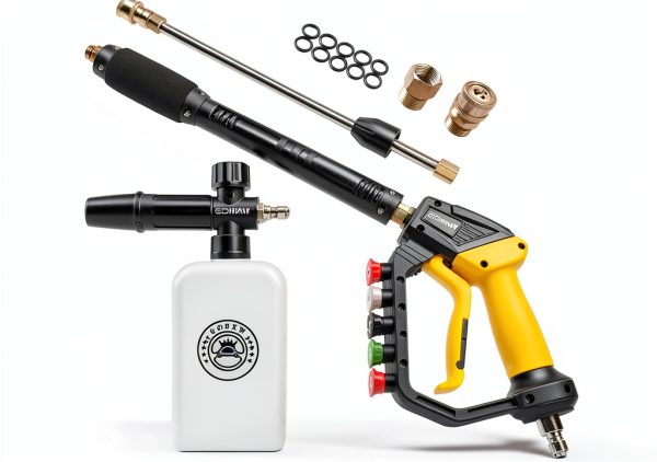 Adjustable Length Power Washer Gun GDHXW 5000 PSI with Foam Cannon-0