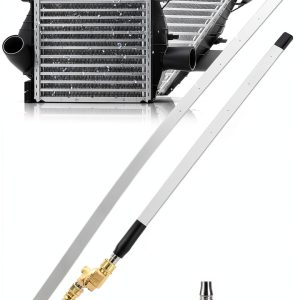 47" & 24" Radiator Cleaning Wand 2-Piece Set - 4500 PSI Stainless Steel Dual Water/Air Radiator cleaner Cleaner w/Pressure Washer Gun Adapter & Tips for Cars, Trucks, Heavy Equipment (47″ and 24″)-0