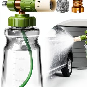 Foam Cannon for Pressure Washer, Upgraded Wide Mouth Snow Foam Cannon for Car Wash, Adjustable Thick Portable Car Wash Sprayer with 1/4" Quick Connector, Additional 1.1 mm Orifice Nozzle-0