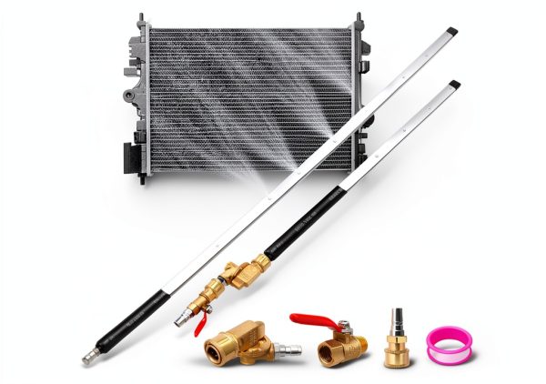 48" and 24" Radiator Cleaning Wand Set, 8 Nozzle Tips Pressure Washer Wand with Adapter Set, Water Air Cleaning Wands for Cars, Trucks, Trailers, Heavy Machinery-0