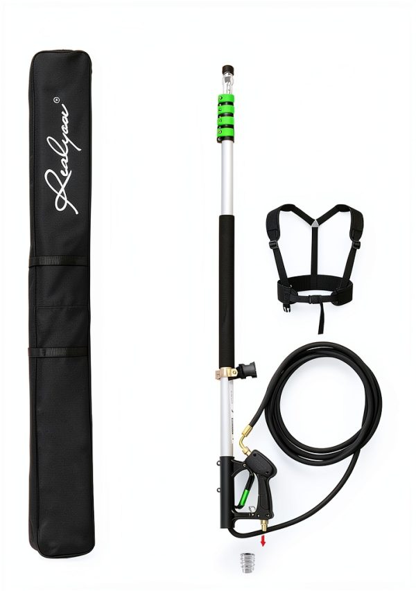 Pressure Washer Telescoping Wand REALYOU 24ft with 5 Nozzles & Brush-3