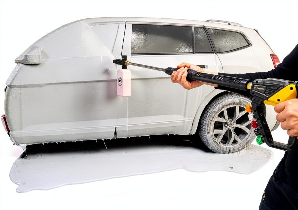 Adjustable Length Power Washer Gun GDHXW 5000 PSI with Foam Cannon-3